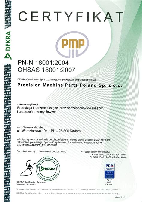 precision machine parts poland krs|Company PRECISION MACHINE PARTS POLAND SPÓŁKA Z .